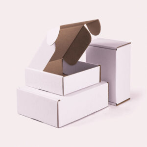 White mailer boxes