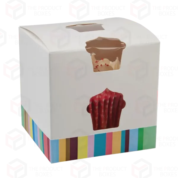 printed Single cupCake Boxes