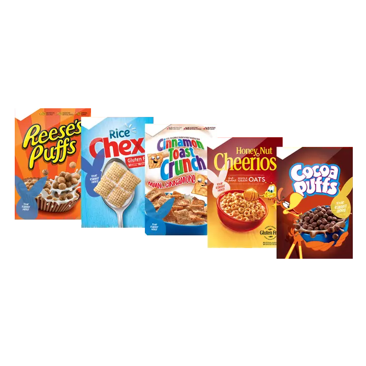 individual cereal boxes