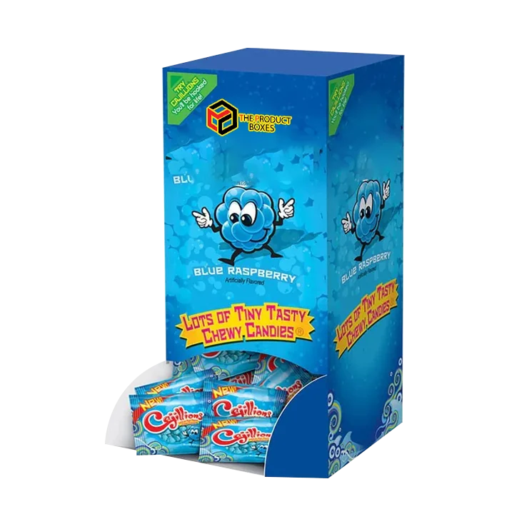 blue candy boxes
