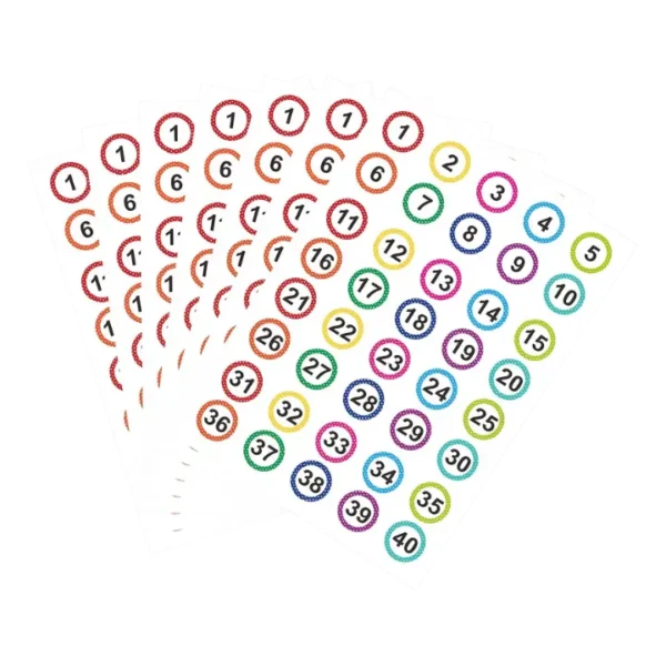 small number stickers 0-9