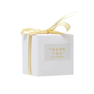 white favour boxes