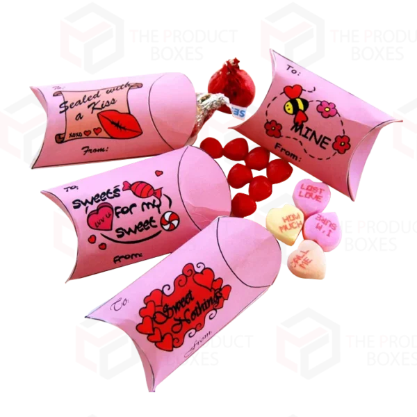 custom valentines candy pillow boxes