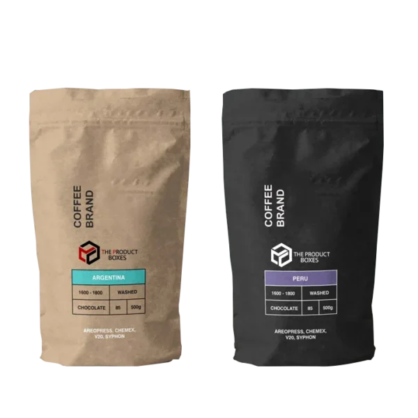 custom black kraft coffee packaging bags