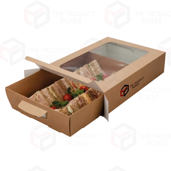 display cardboard sandwich platter boxes with tray