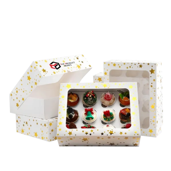 custom printed christmas cupcake boxes