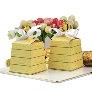 golden wedding favour boxes