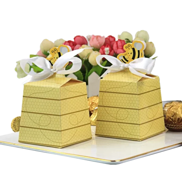 golden wedding favour boxes