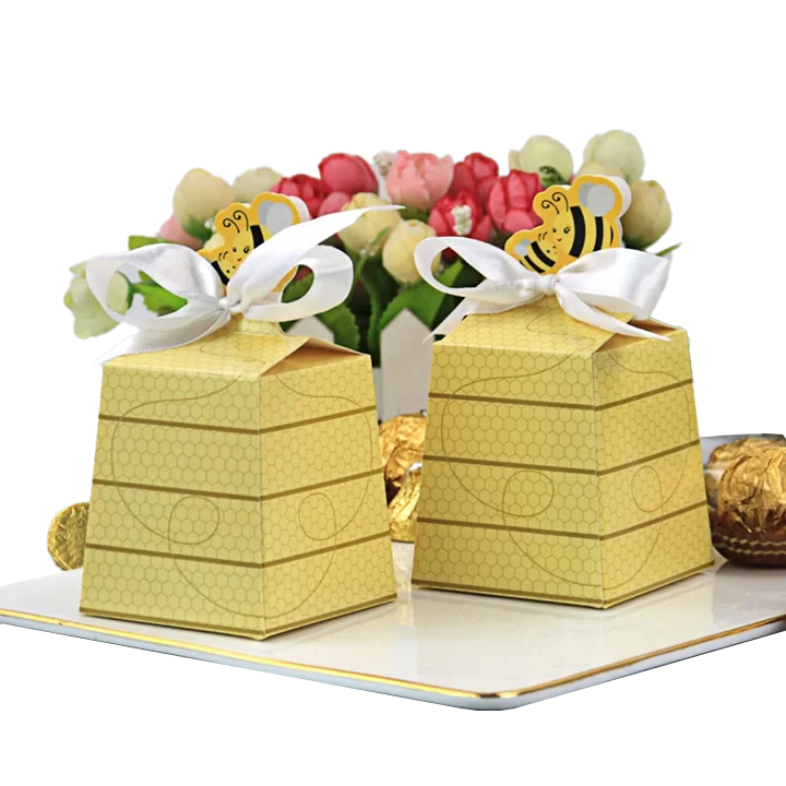 golden wedding favour boxes