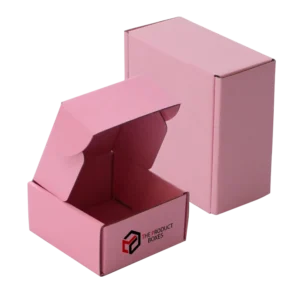 pink small parcel boxes