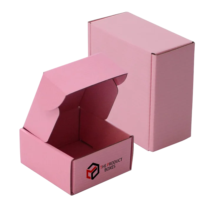 pink small parcel boxes