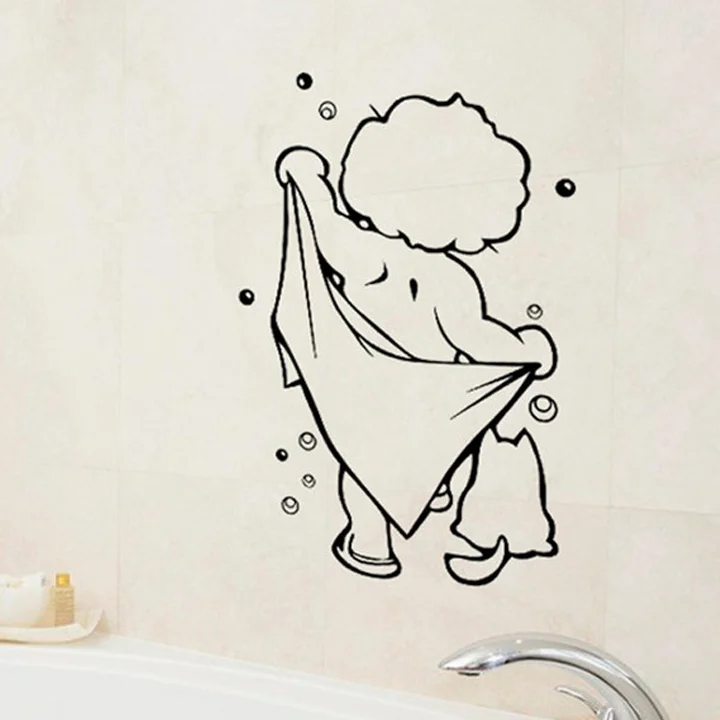 bathroom wall art stickers