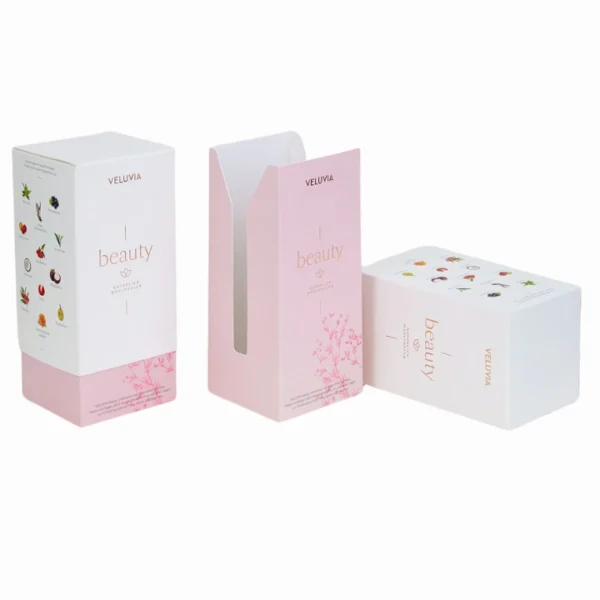 beauty product box with slide sleeve