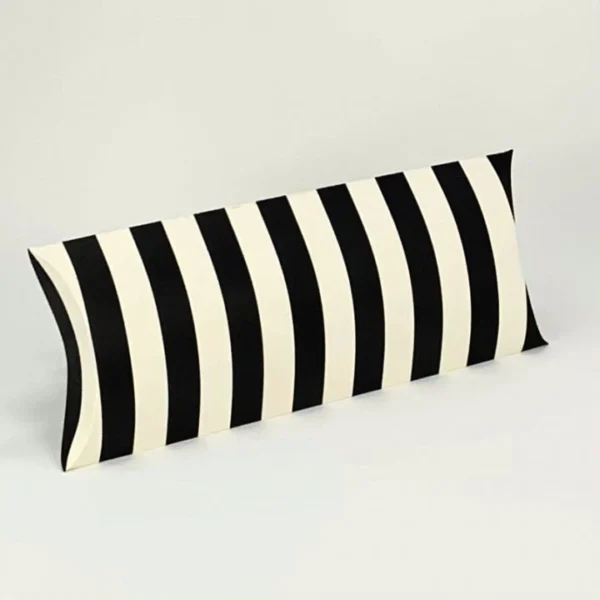 cardboard black striped on blank pillow boxes