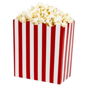 Red and White Striped Popcorn Boxes