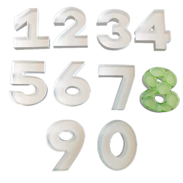 number shaped fillable boxes