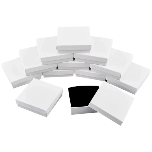 plain white jewellery boxes