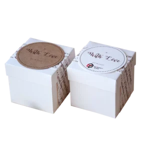 White Square Favour Boxes