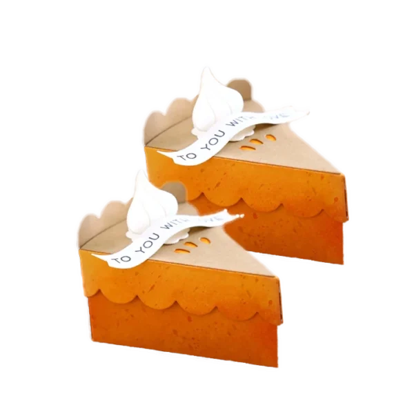 pie slice favour boxes