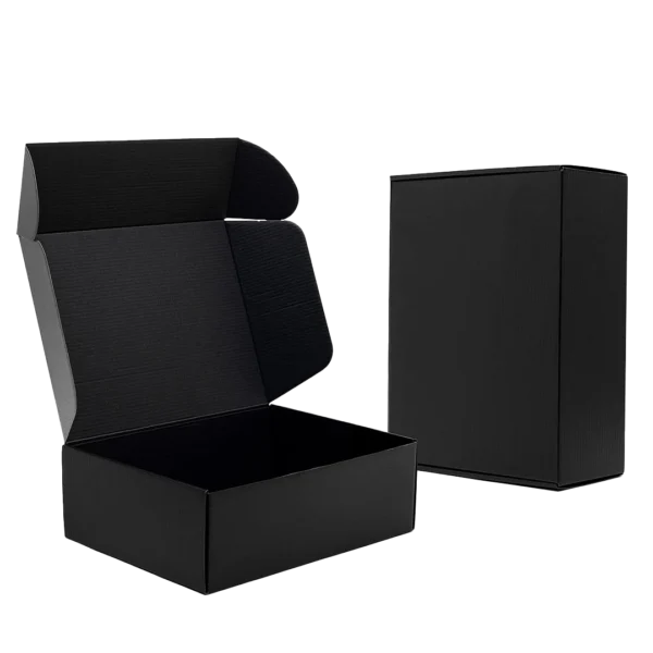 Black Corrugated Mailer Boxes