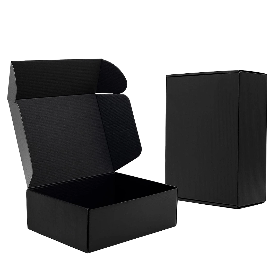 Black Corrugated Mailer Boxes