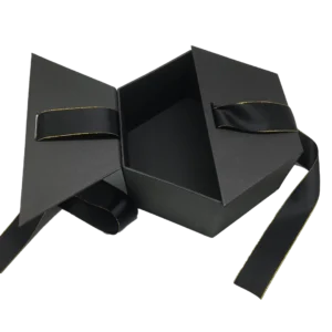 Empty Black Gift Boxes