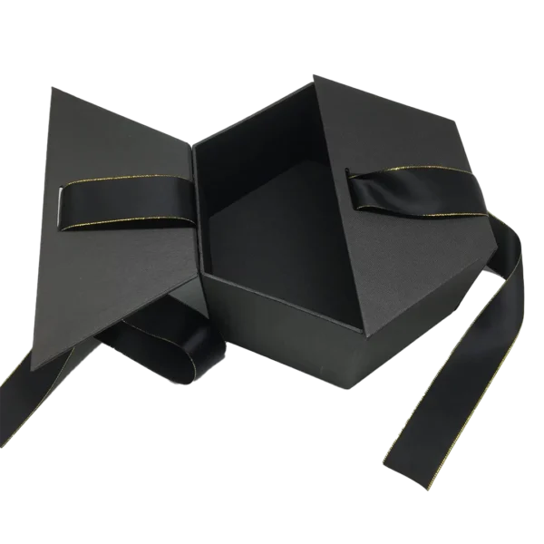 Empty Black Gift Boxes