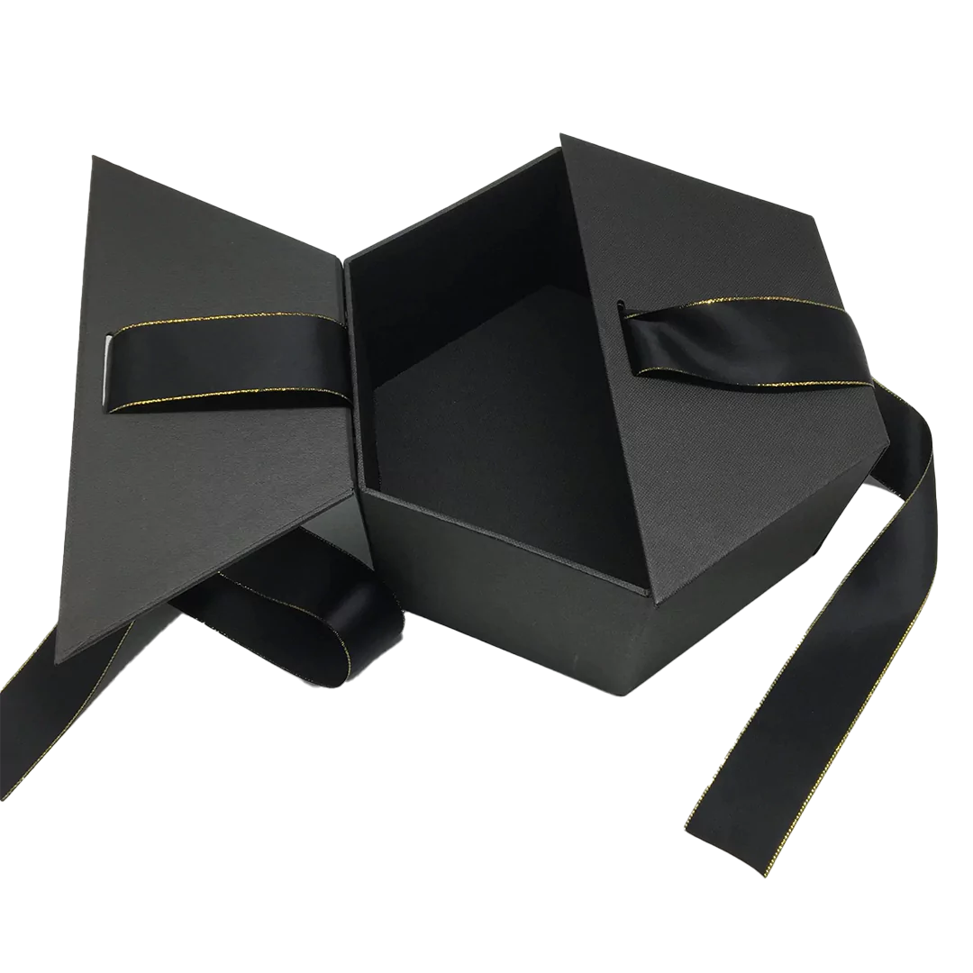 Empty Black Gift Boxes