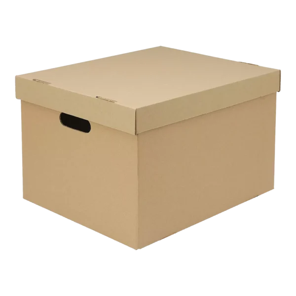 plain cardboard boxes with lids