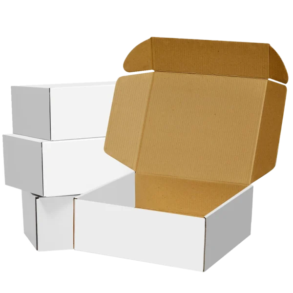 white shipping boxes