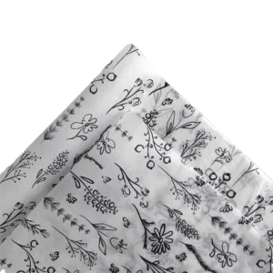 Black Floral Tissue Paper