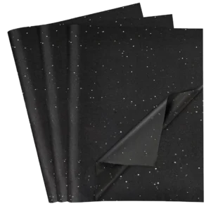 Black Glitter Tissue Paper
