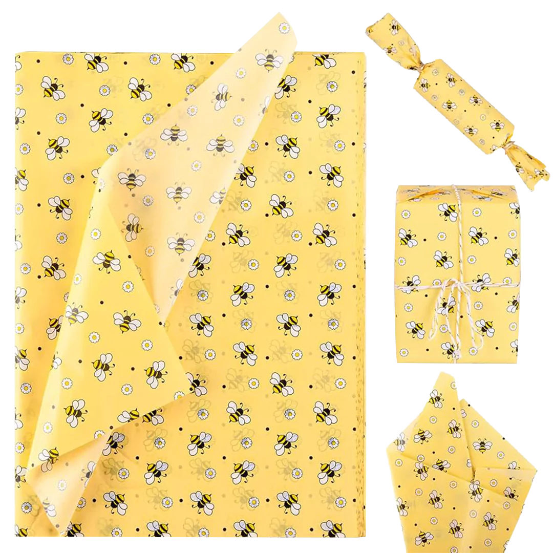 bee wrapping paper
