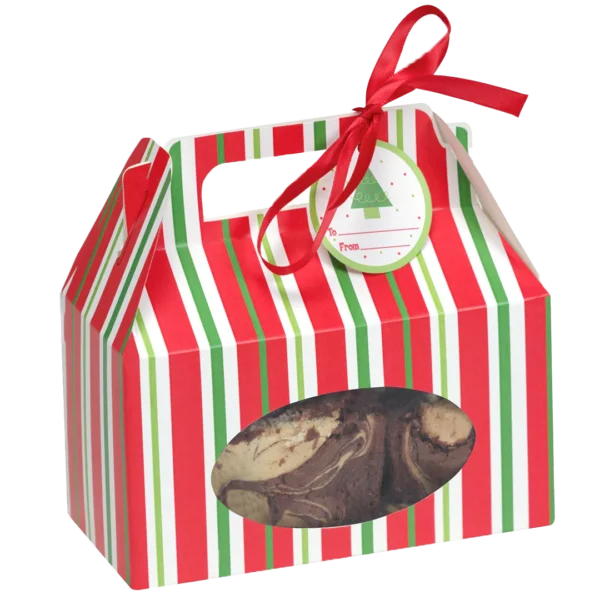 coloured stripe cookie gift boxes with handle