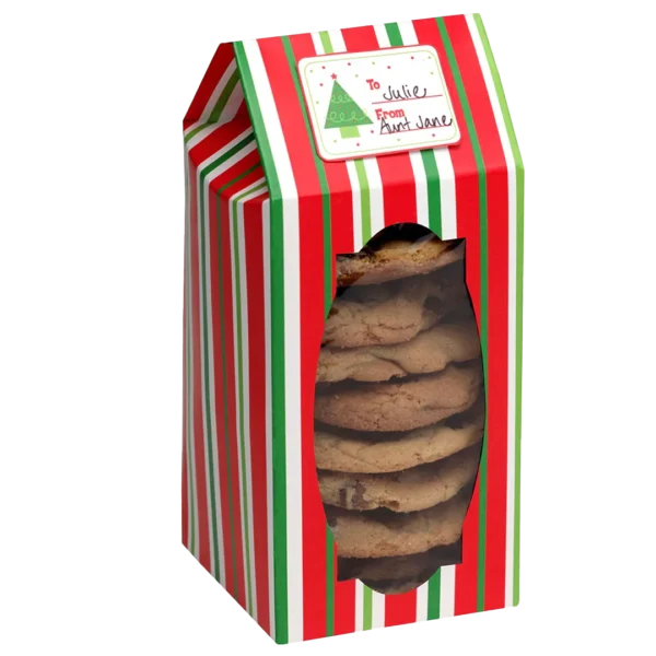 luxury cookie packaging with display window