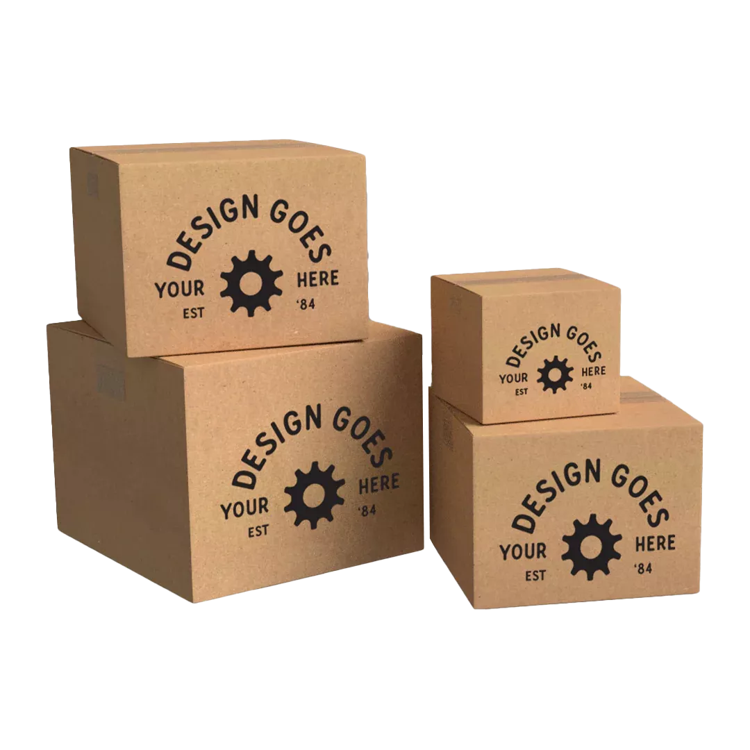 Corrugated cardboard shipping boxes for fastive products