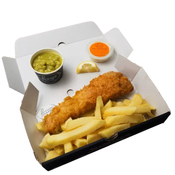 fish and chip takeaway boxes