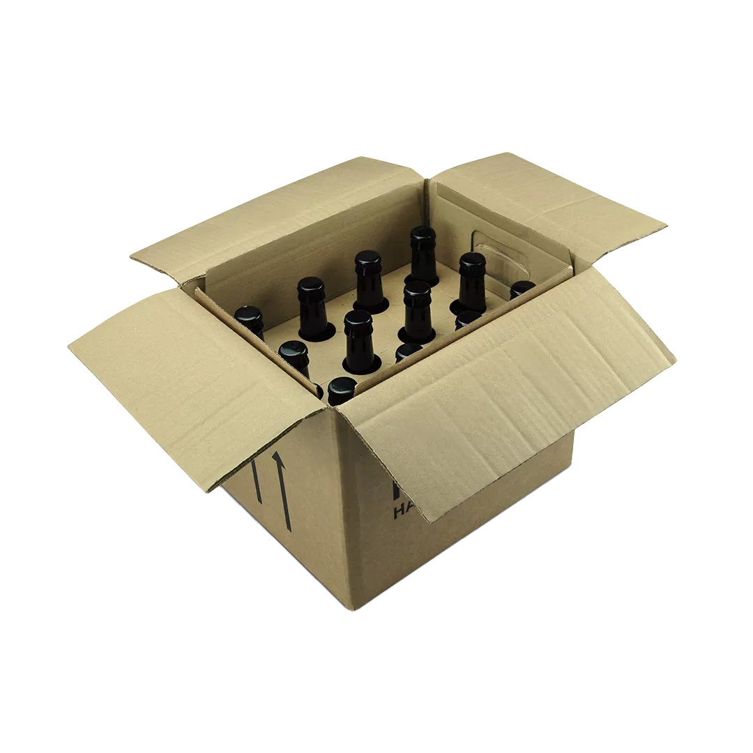 cardboard box with compartments