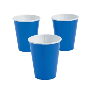 blue paper cups​