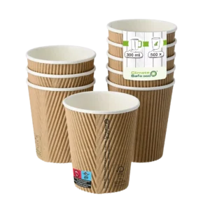 kraft ripple paper cups