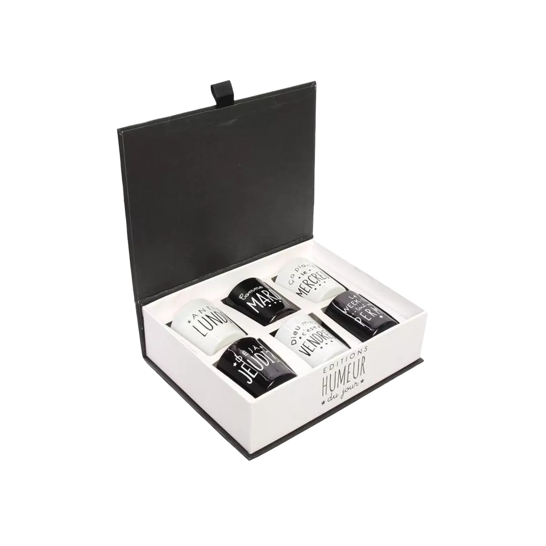 luxury 6 Candle jars packaging with inserts