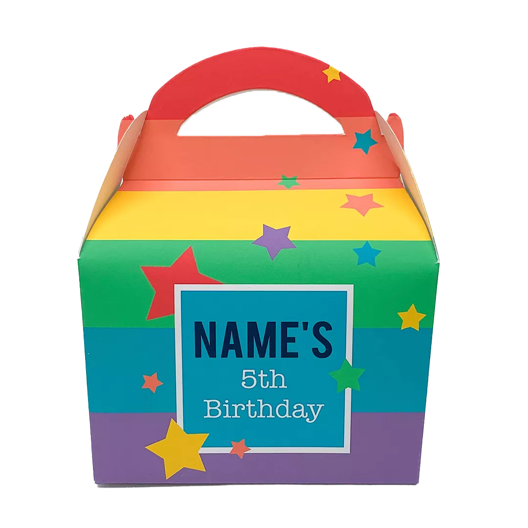 gable style birthday party food box
