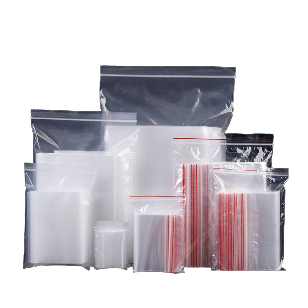 clear and white mylar bags