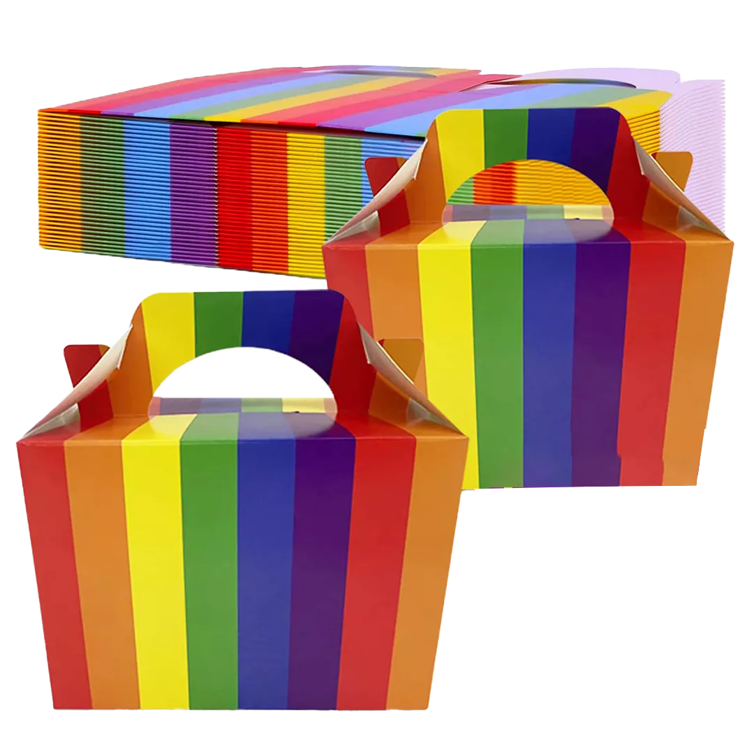 kids cardboard party lunch boxes