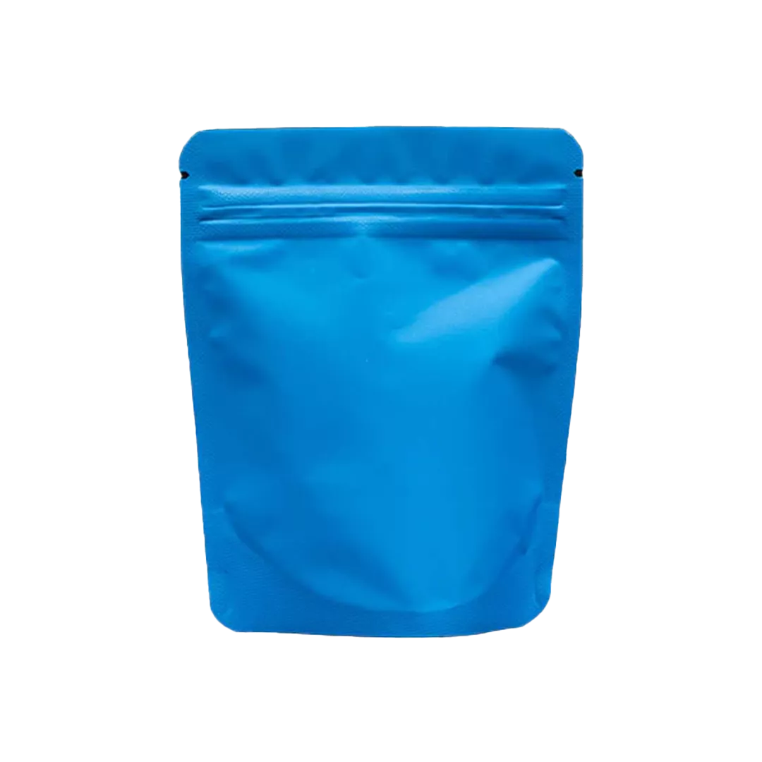 light blue mylar bags