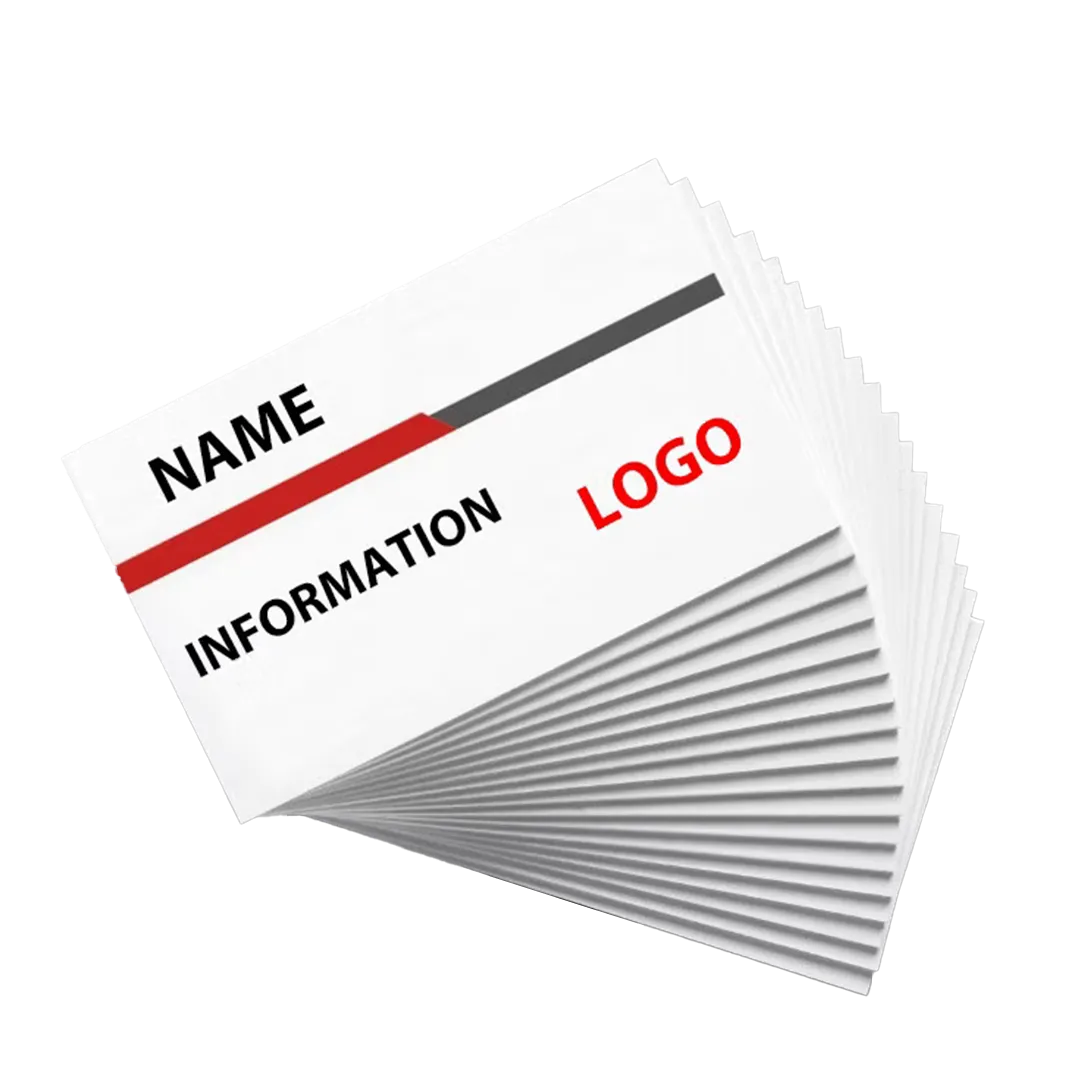unprinted white card