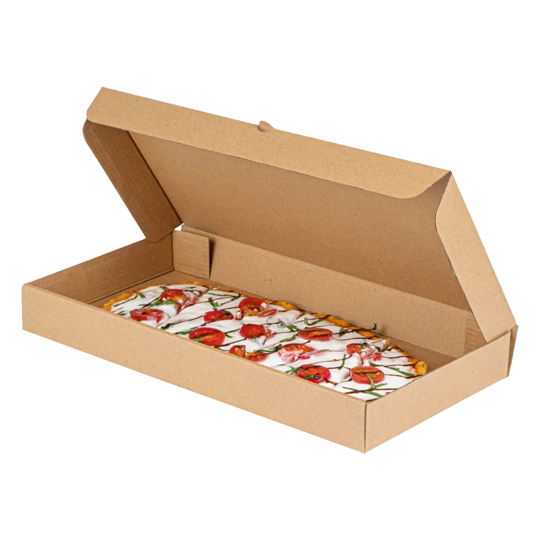 Large rectangular pizza boxes