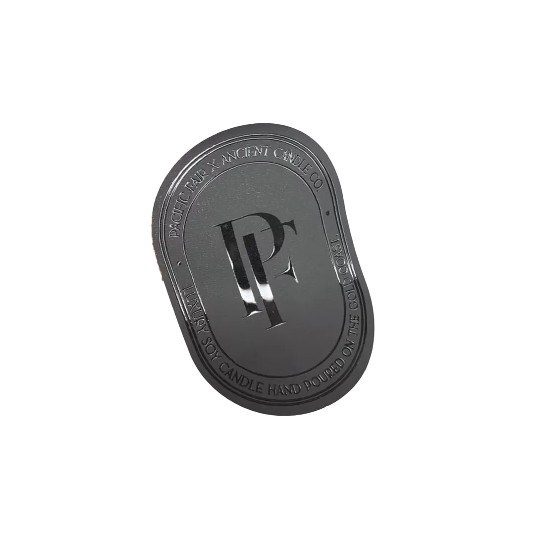 Black Embossed Stickers