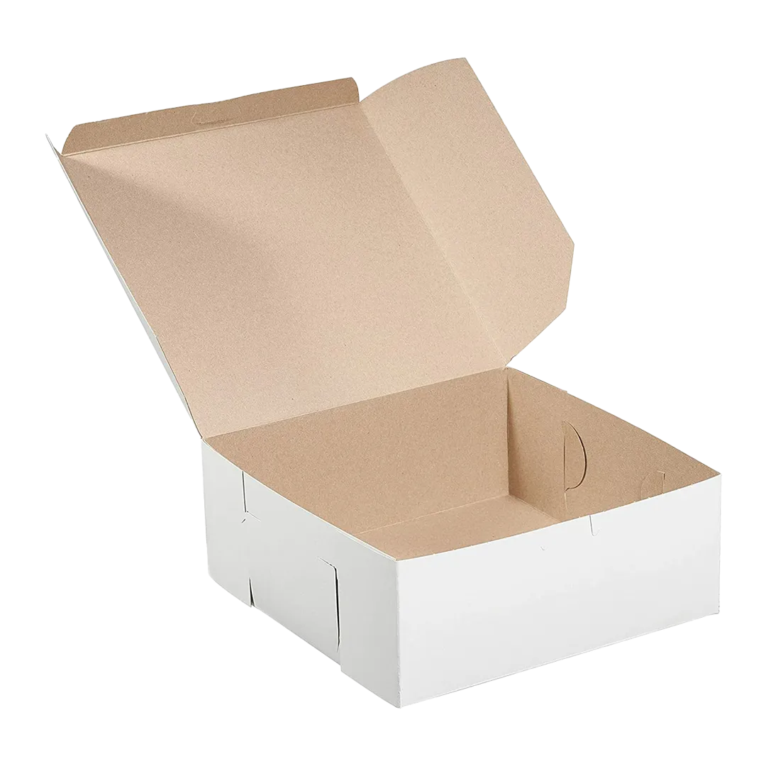 empty white bakery boxes