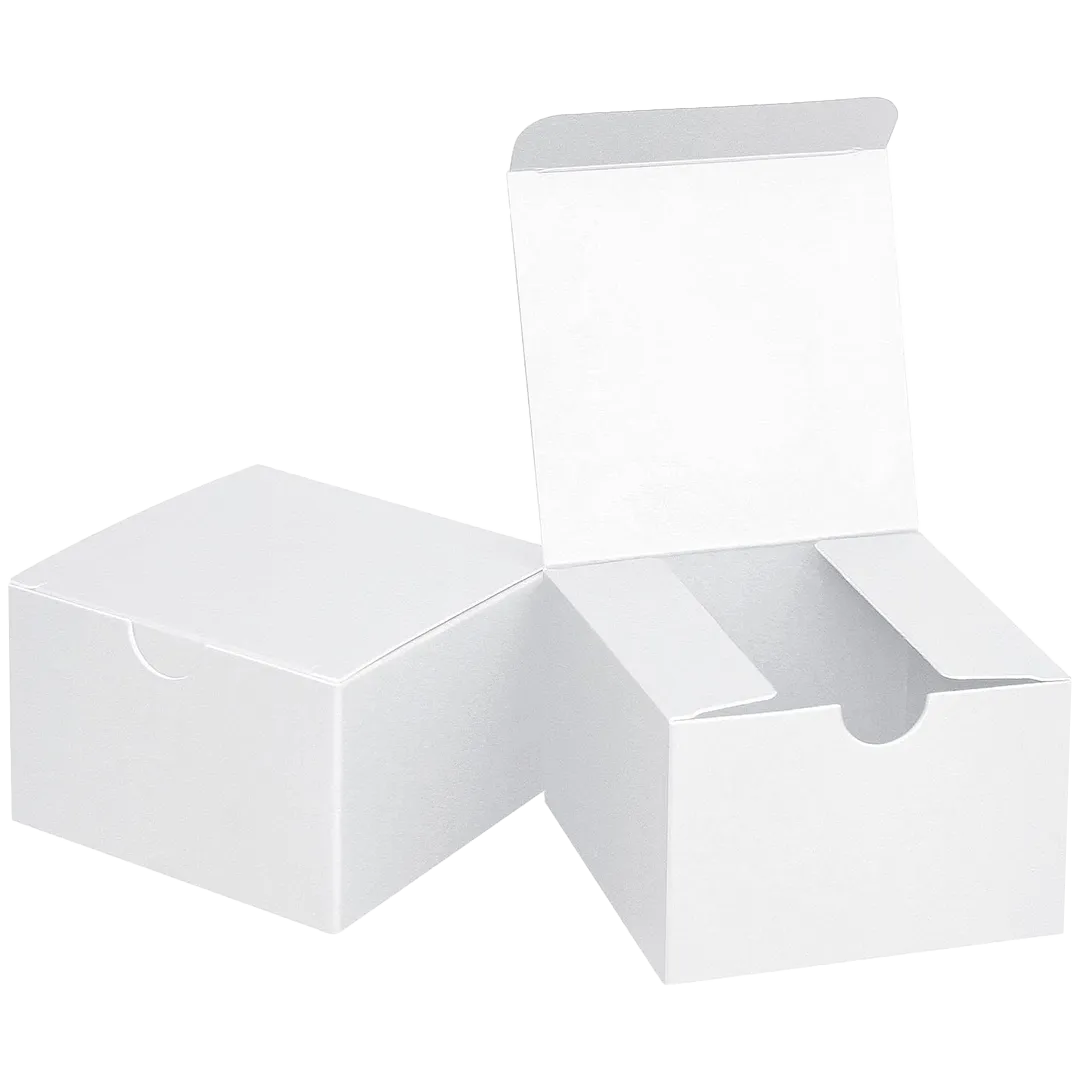 luxury white gift box with lid